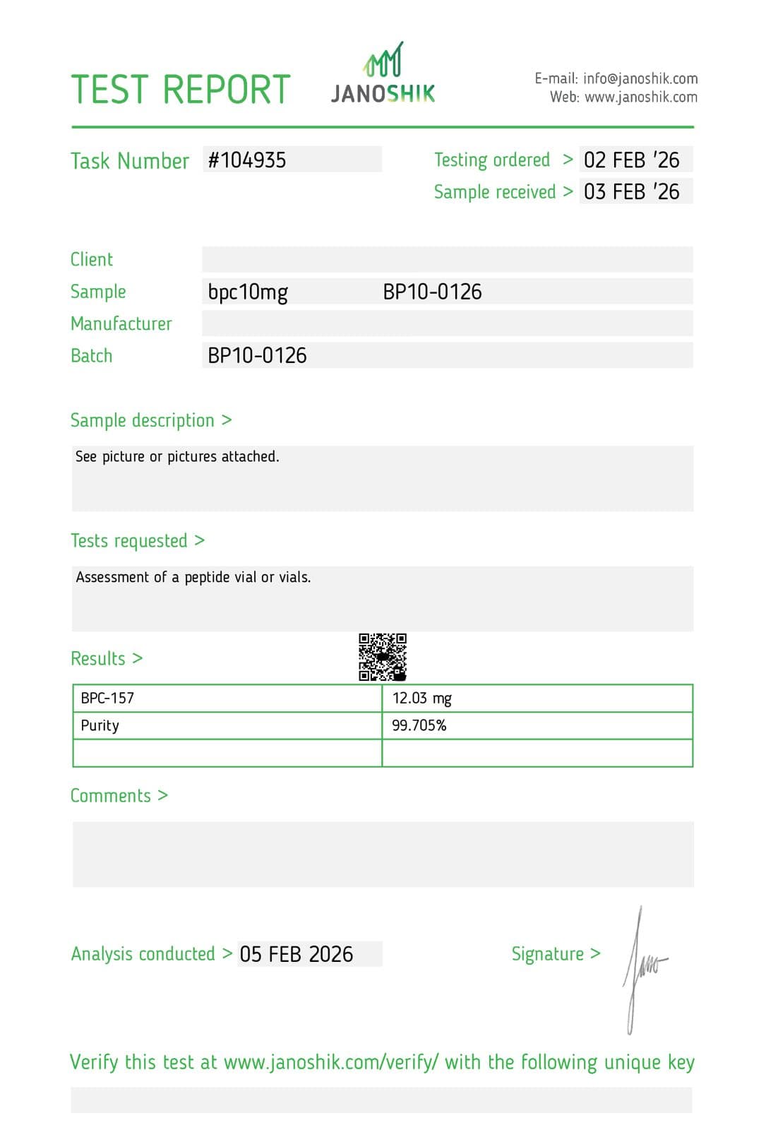 Certificate of Analysis 02